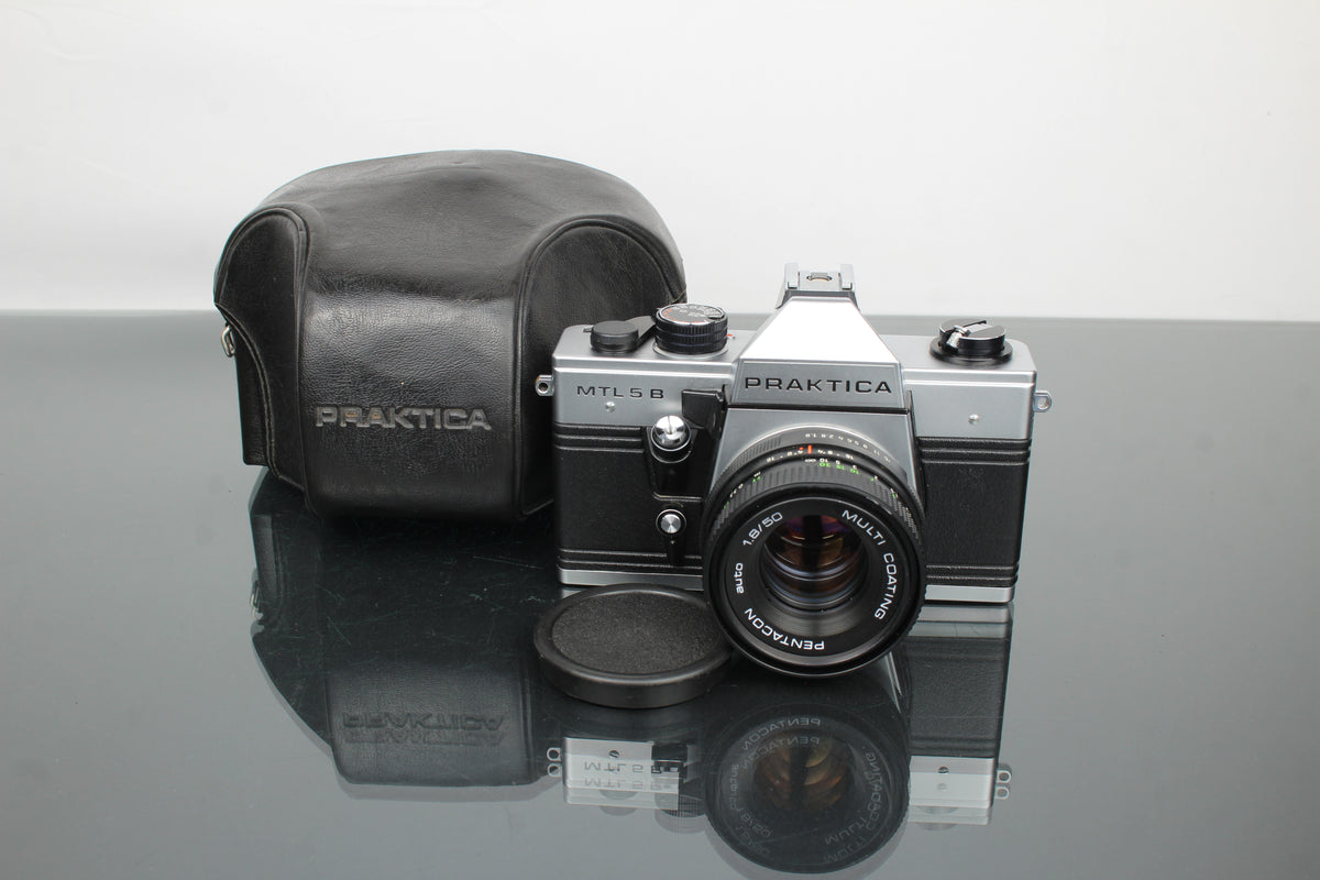 Praktika MLT 5 B + Pentacon auto 1.8/50 Objektiv (M42-Montage)