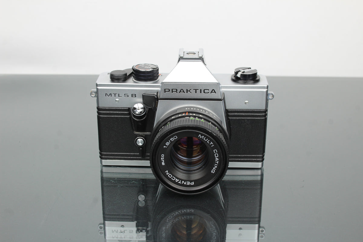 Praktika MLT 5 B + Pentacon auto 1.8/50 Objektiv (M42-Montage)
