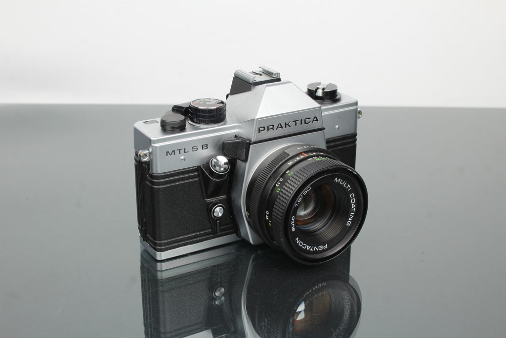 Praktika MLT 5 B + Pentacon auto 1.8/50 Objektiv (M42-Montage)